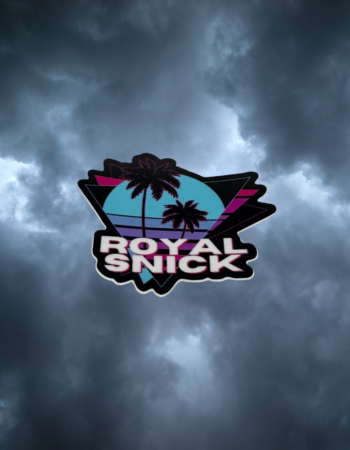 PALM TREE RETRO STICKER