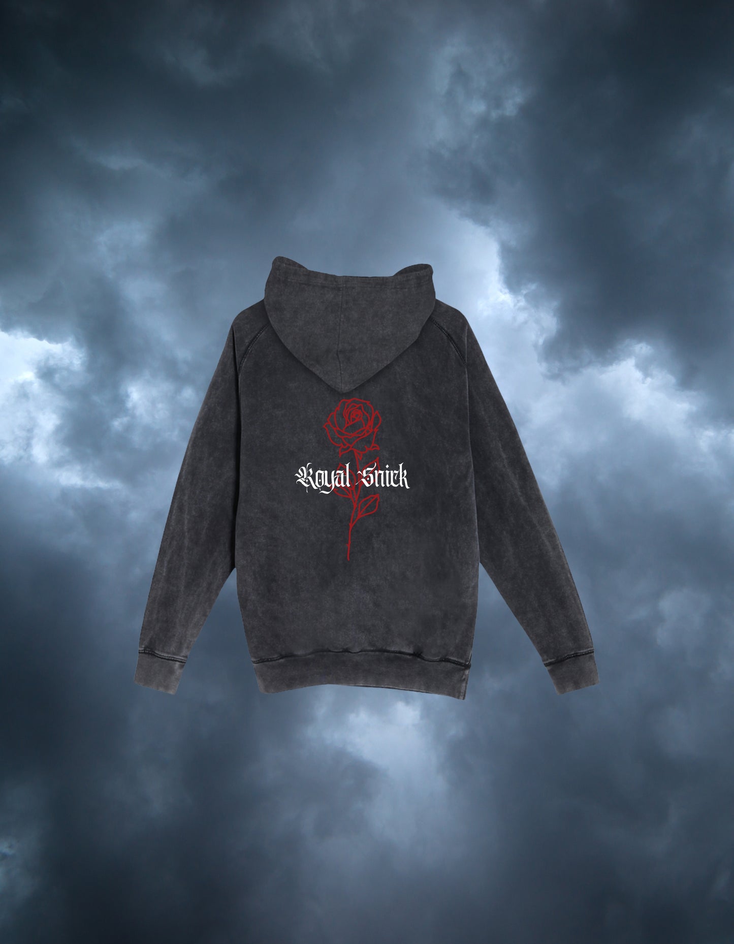 GOTHIC ROSE HOODIE (VINTAGE BLACK)