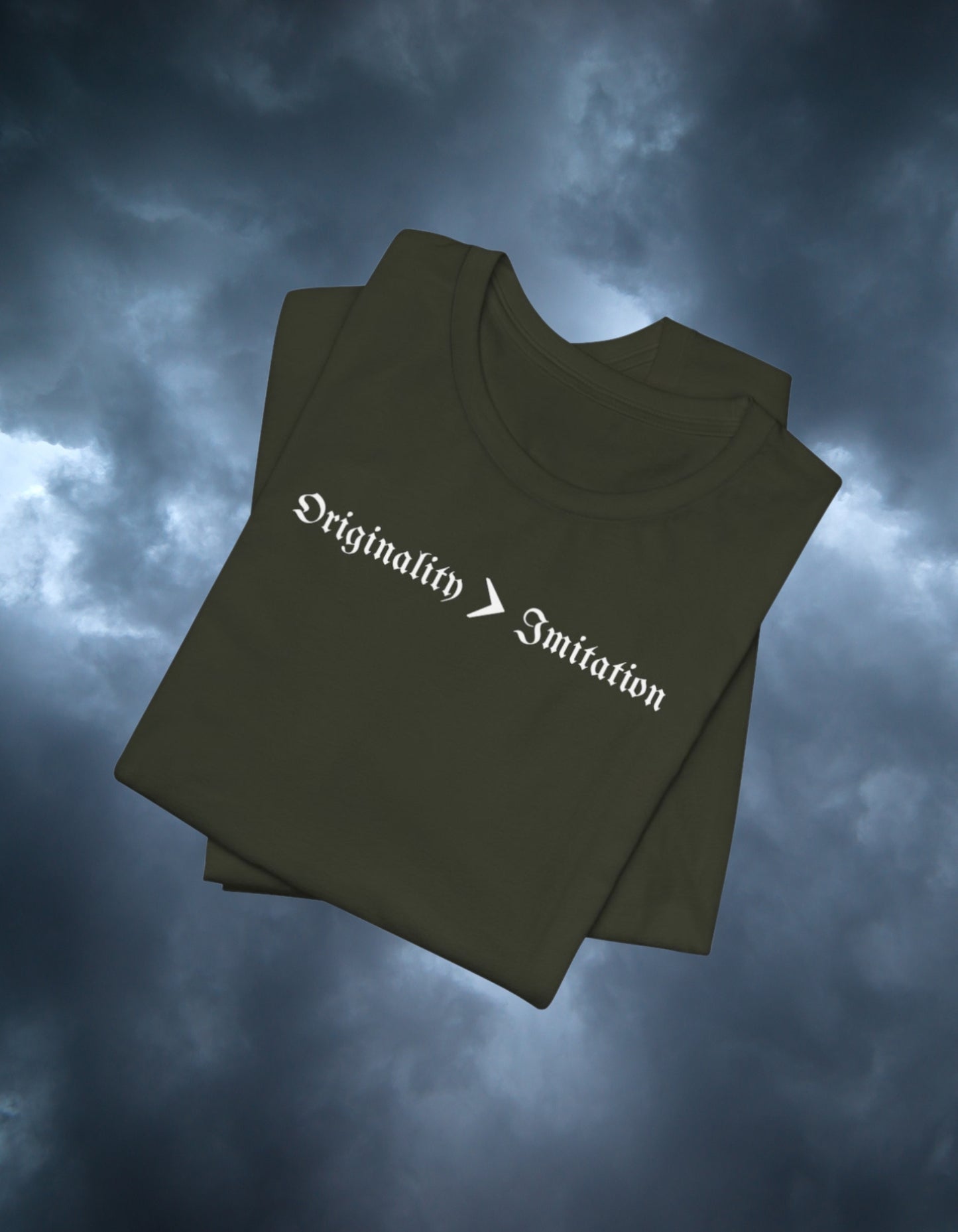 ORIGINALITY OVER IMITATION TEE 2.0 (DARK OLIVE)