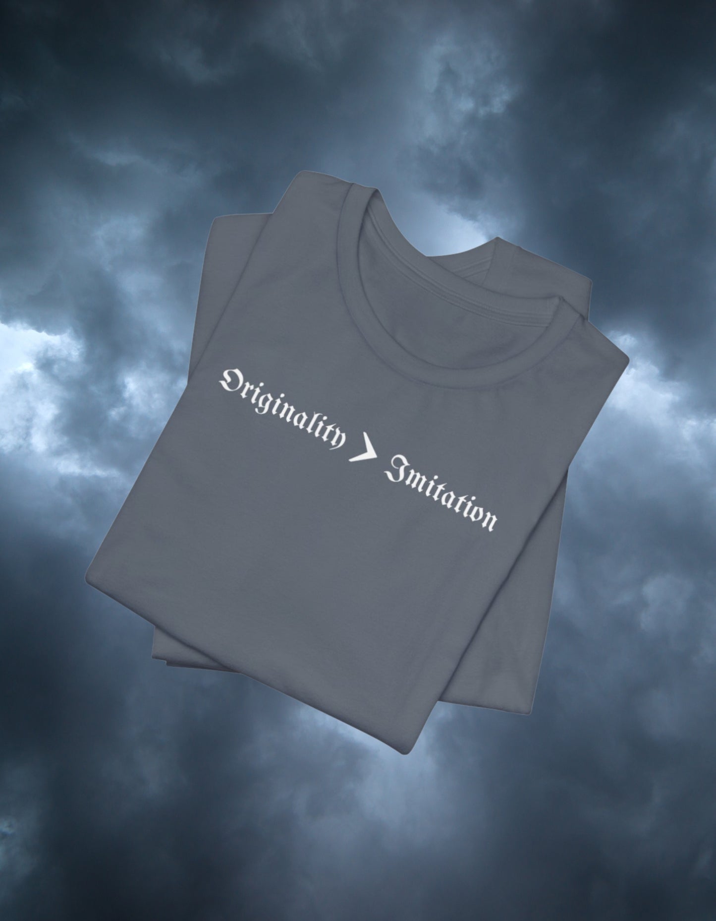 ORIGINALITY TEE (STEEL BLUE)