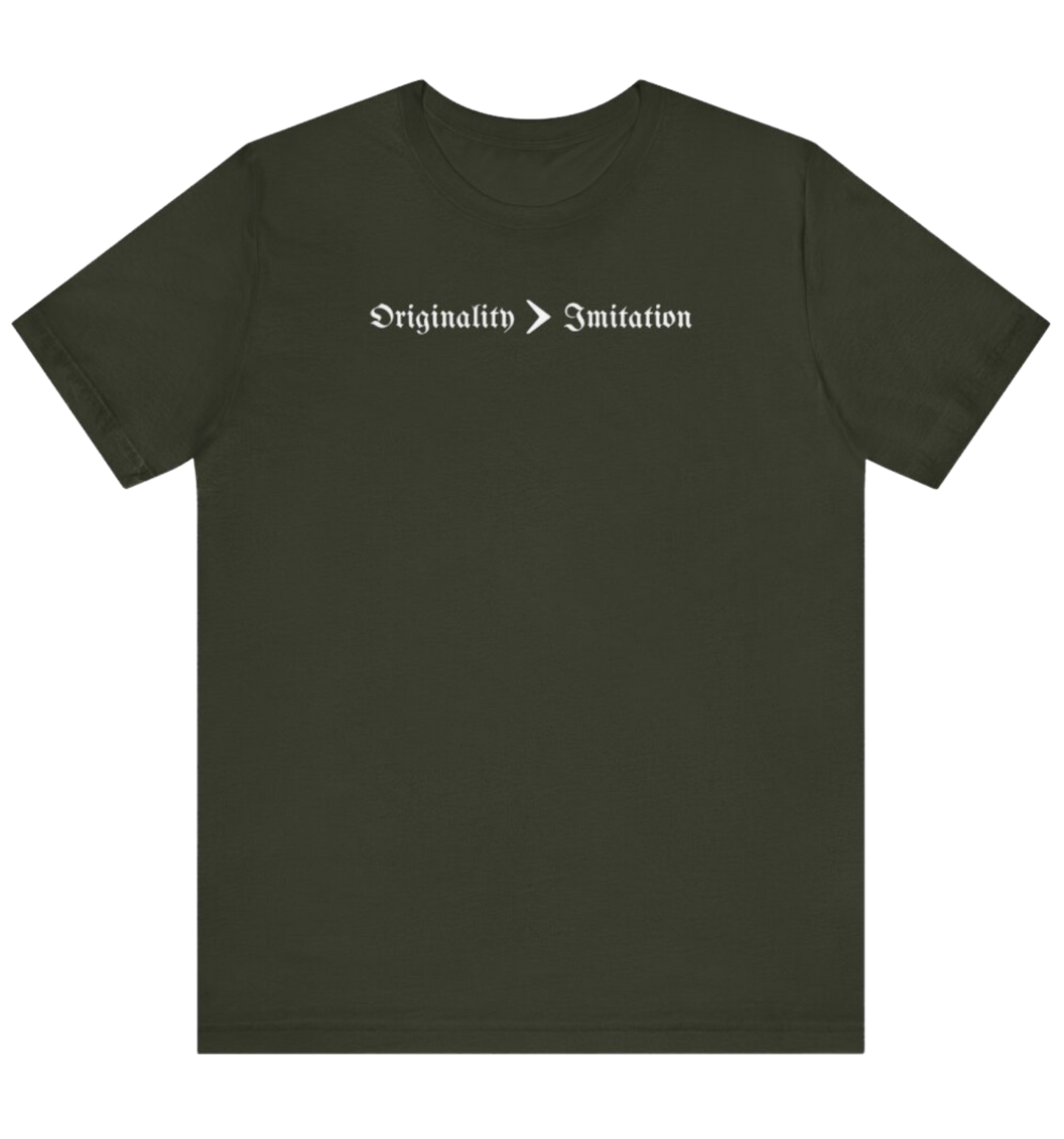 ORIGINALITY > IMITATION TEE (DARK OLIVE)