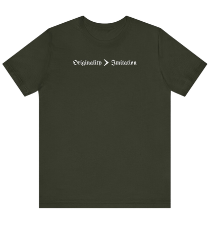 ORIGINALITY > IMITATION TEE (DARK OLIVE)