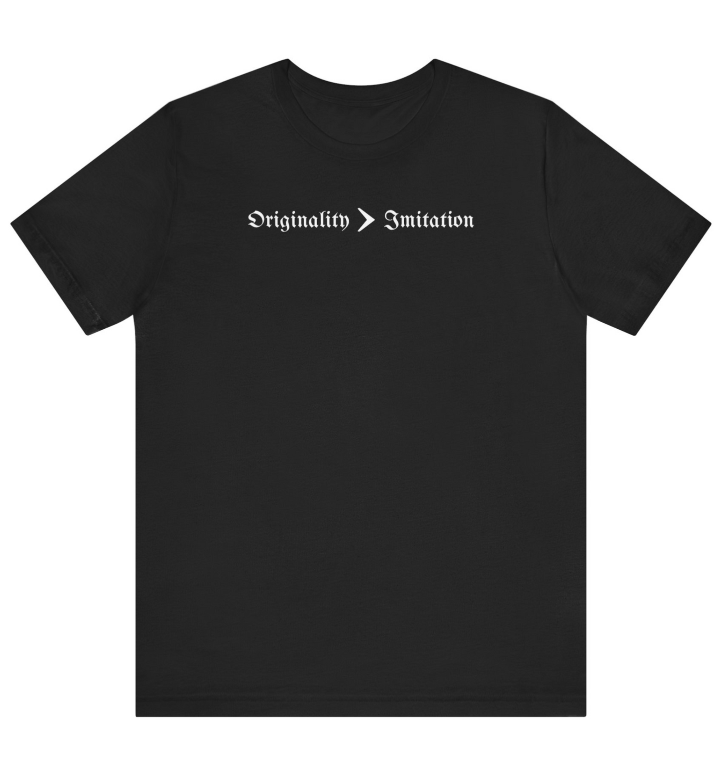 ORIGINALITY > IMITATION TEE (BLACK)