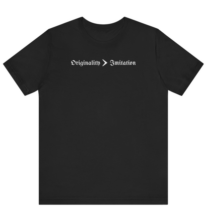 ORIGINALITY > IMITATION TEE (BLACK)