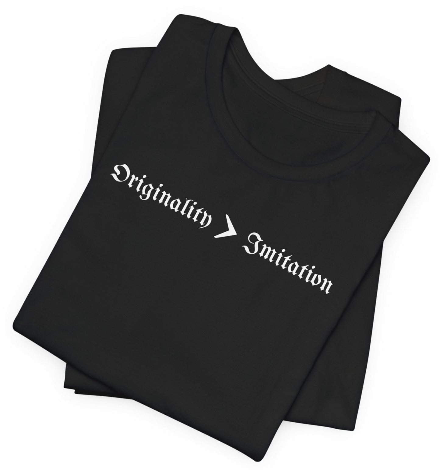 ORIGINALITY > IMITATION TEE (BLACK)